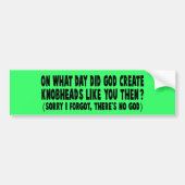 Atheïst Bumpersticker (Voorkant)