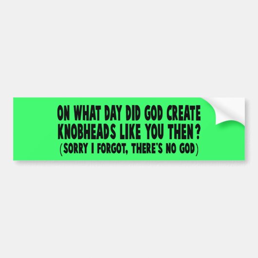 Atheïst Bumpersticker (Voorkant)