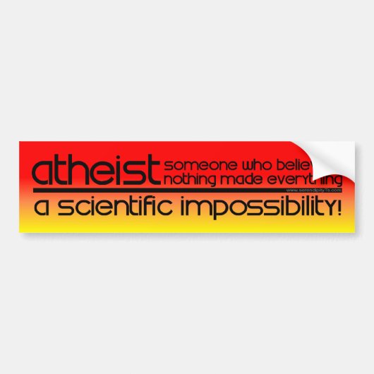 Atheïst Bumpersticker (Voorkant)