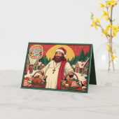 Atheist Christmas card for atheist non-dieters. Kaart (Gele Bloem)