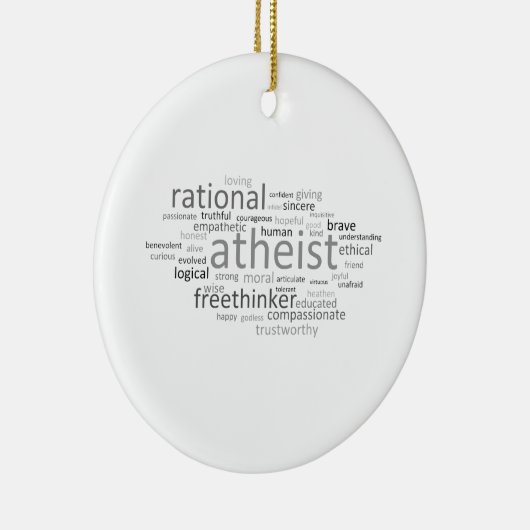 Atheïst Cloud Keramisch Ornament (Rechts)