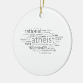 Atheïst Cloud Keramisch Ornament (Links)