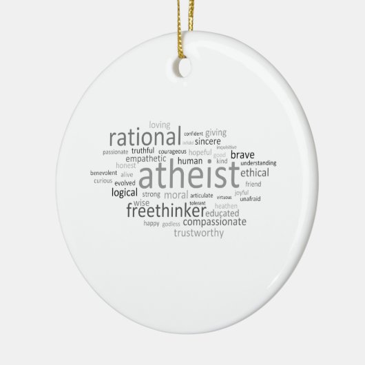 Atheïst Cloud Keramisch Ornament (Links)