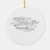 Atheïst Cloud Keramisch Ornament (Achterkant)