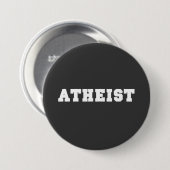 Atheïst Collegiate Logo Ronde Button 7,6 Cm (Voorkant /achterkant)