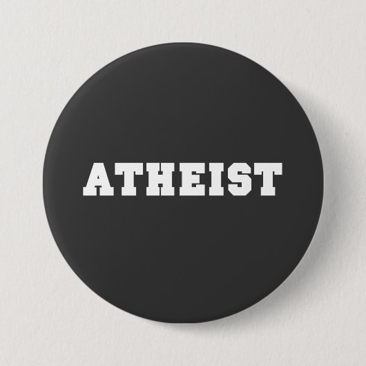 Atheïst Collegiate Logo Ronde Button 7,6 Cm (Voorkant)