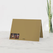 Atheist dinosaur and Santa Christmas Kaart (Achterkant)