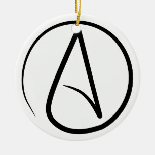 Atheïst een Zwarte op Wit Ornament