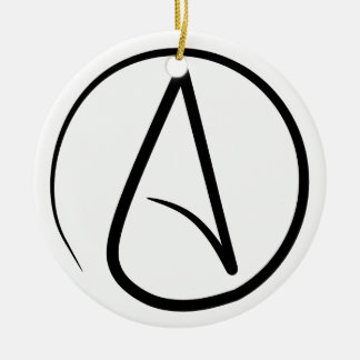 Atheïst een Zwarte op Wit Ornament