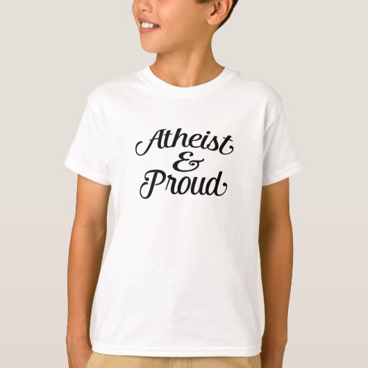 Atheïst en trots t-shirt (Voorkant)