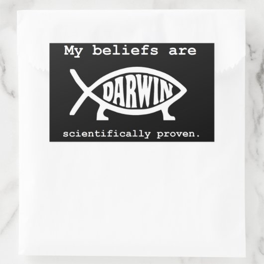 Atheïst Evolution bumpersticker Rechthoekige Sticker (Tas)