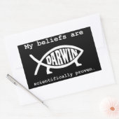 Atheïst Evolution bumpersticker Rechthoekige Sticker (Envelop)