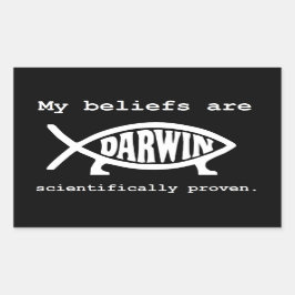 Atheïst Evolution bumpersticker Rechthoekige Sticker