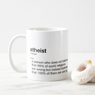 Atheïst Funny Definition for Atheist Day Koffiemok