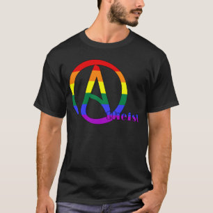 Atheïst Gay Pride Flag LGBT+ GSD Identity Belief T-shirt