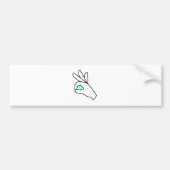 Atheïst Hand Gesture Bumpersticker (Voorkant)