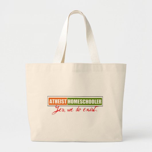 Atheïst Homeschooler Grote Tote Bag (Voorkant)