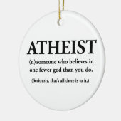 atheïst: iemand die gelooft in één god minder keramisch ornament (Links)