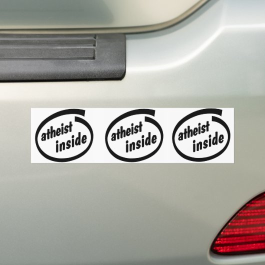 Atheïst Inside Bumpersticker - De drievriendheid (Op auto)