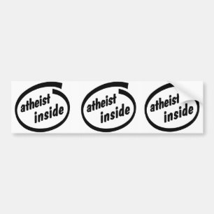 Atheïst Inside Bumpersticker - De drievriendheid