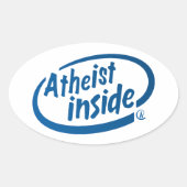 Atheïst Inside Ovale Sticker (Voorkant)