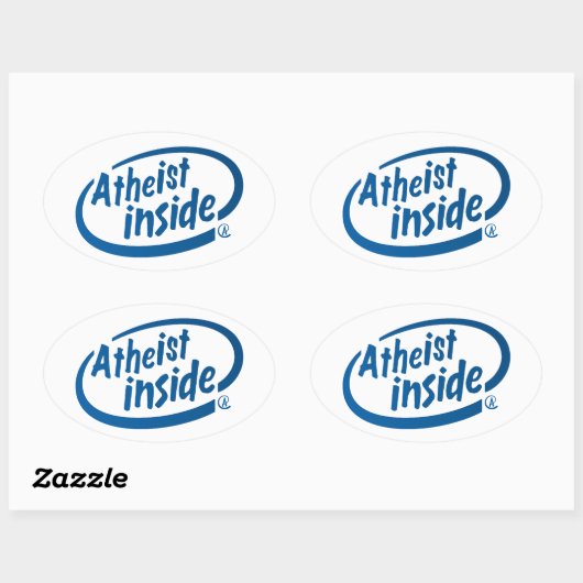 Atheïst Inside Ovale Sticker (Vel)