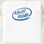 Atheïst Inside Ovale Sticker (Tas)
