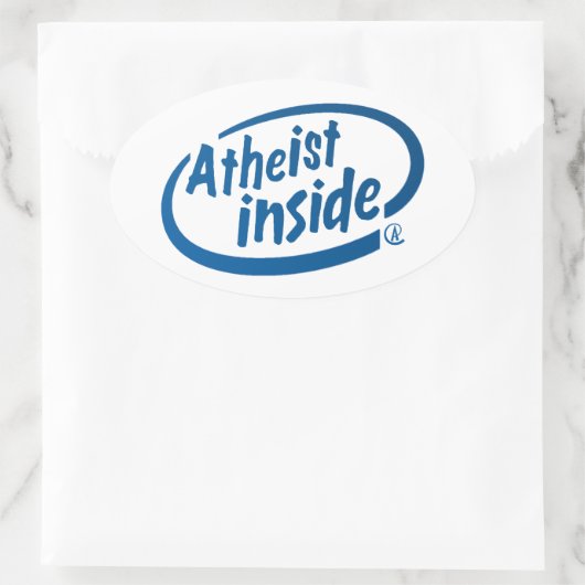 Atheïst Inside Ovale Sticker (Tas)