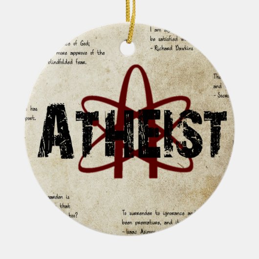 Atheïst Keramisch Ornament (Voorkant)