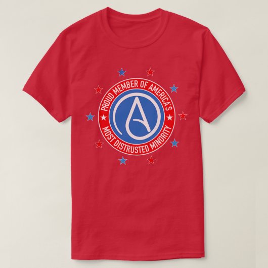 Atheïst meest gewantrouwde minderheid t-shirt (Design voorkant)