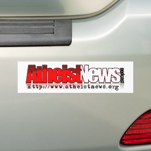 Atheïst News Banner Logo Bumpersticker (Op auto)