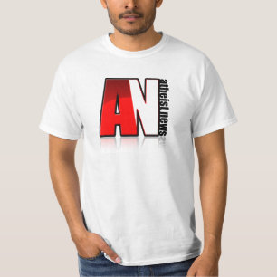 Atheïst News Square Logo - White T-shirt