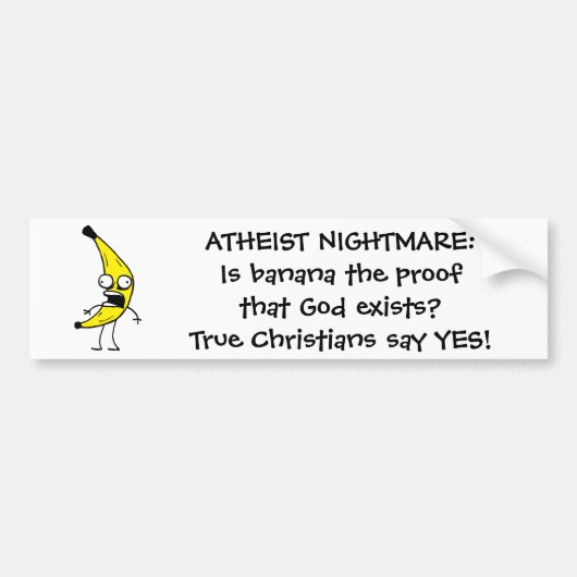 Atheïst Nightmare Bumpersticker (Voorkant)