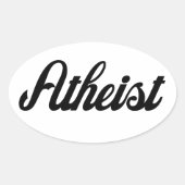 Atheïst Ovale Sticker (Voorkant)