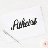 Atheïst Ovale Sticker (Envelop)