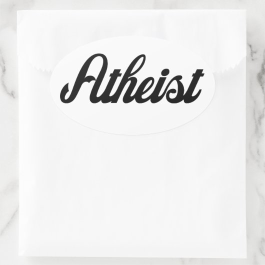 Atheïst Ovale Sticker (Tas)