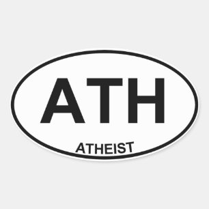 Atheïst Ovale Sticker