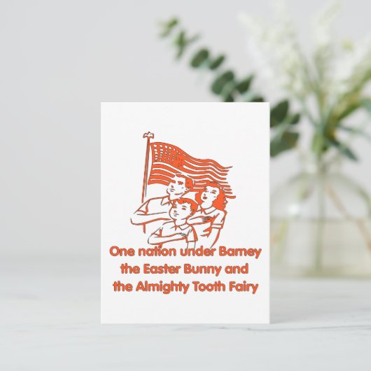 Atheïst Pledge Briefkaart (Staand voorkant)