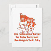 Atheïst Pledge Briefkaart (Voorkant / Achterkant)