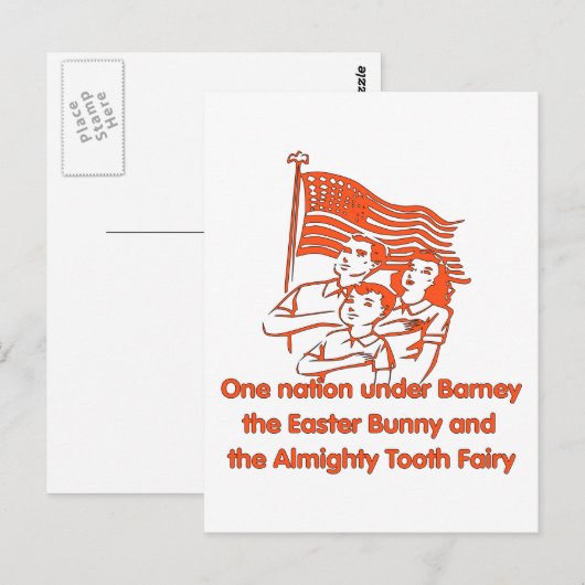 Atheïst Pledge Briefkaart (Voorkant / Achterkant)