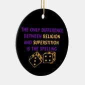 Atheïst Quote Keramisch Ornament (Rechts)