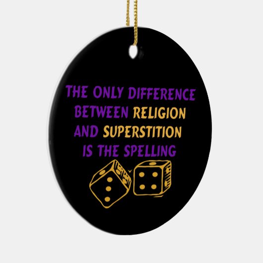 Atheïst Quote Keramisch Ornament (Rechts)