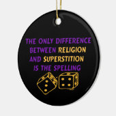 Atheïst Quote Keramisch Ornament (Links)