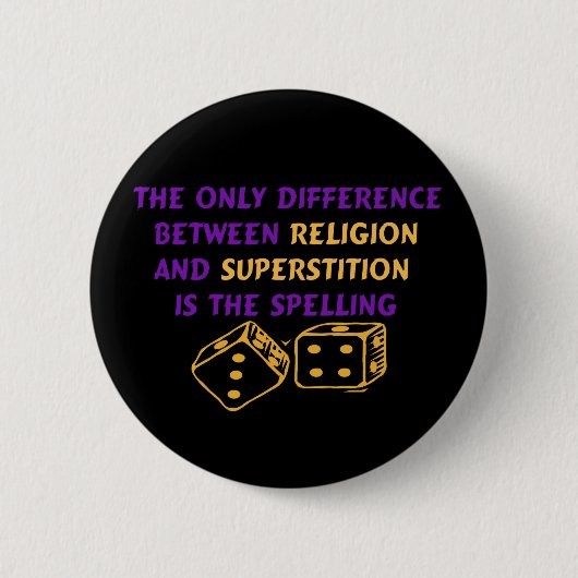 Atheïst Quote Ronde Button 5,7 Cm (Voorkant)