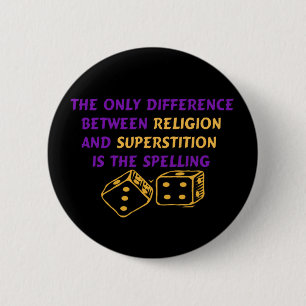 Atheïst Quote Ronde Button 5,7 Cm