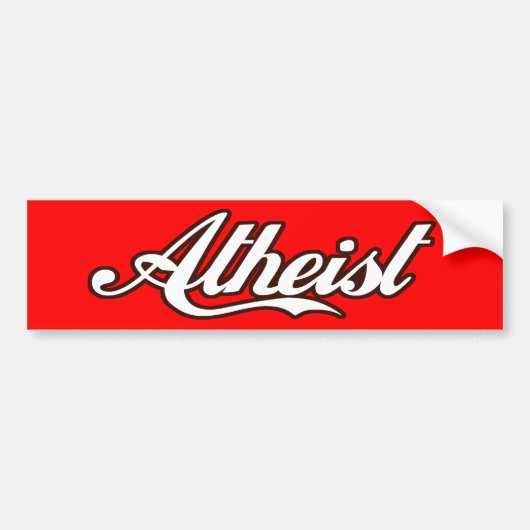 Atheïst Retro-ontwerp Bumpersticker (Voorkant)
