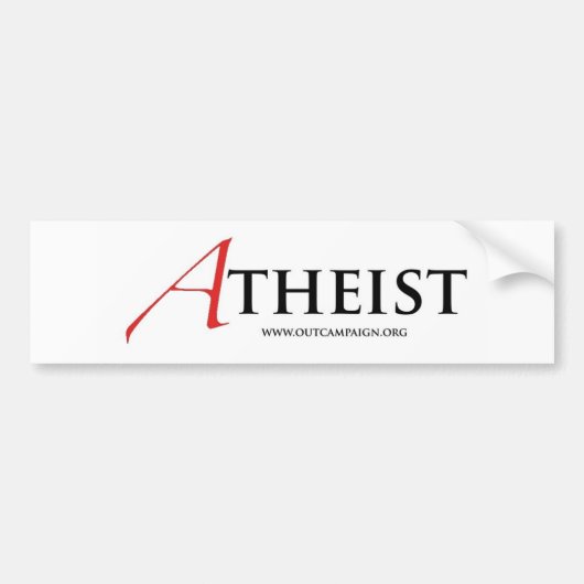 Atheïst (Scarlet Letter) Bumpersticker (Voorkant)