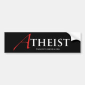 Atheïst (Scarlet Letter) Bumpersticker (Voorkant)