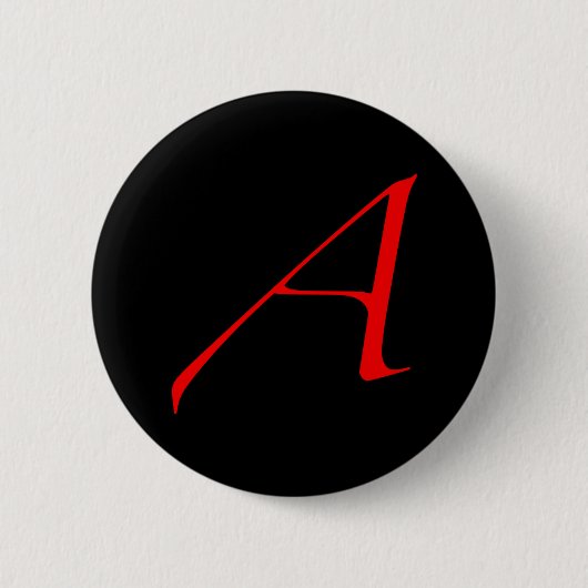 Atheist Scarlet Letter Button (Voorkant)