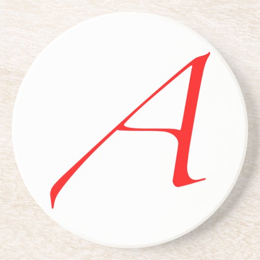 Atheist Scarlet Letter Onderzetter (Voorkant)